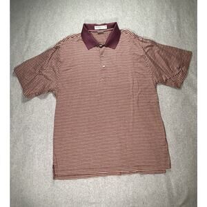 Martin Polo Shirt Mens Large Pima Cotton Multicolor Striped Golf Sports